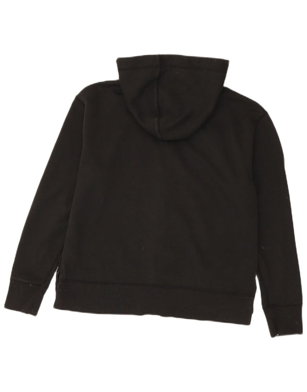 Suéter feminino Polo Ralph Lauren com capuz e zíper Reino Unido 14 poliéster preto médio