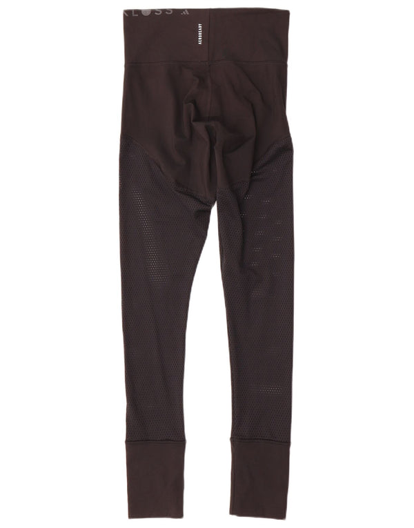 Leggings Adidas Femininas UK 8/10 Pequenas Pretas