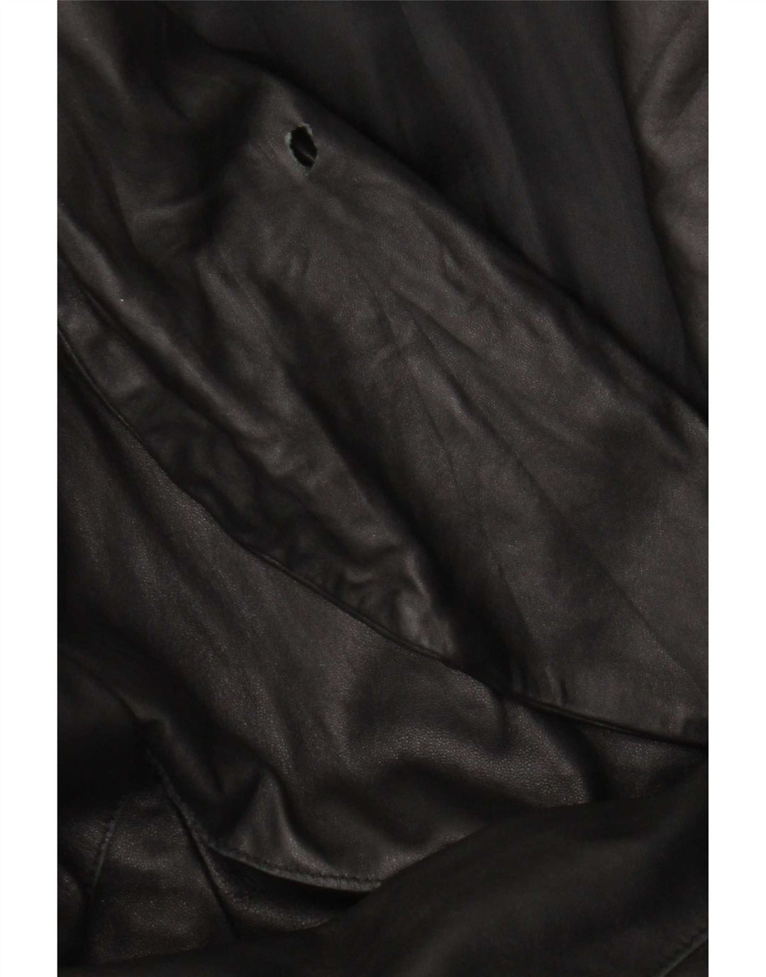 Casaco de couro feminino vintage IT 46 grande couro preto