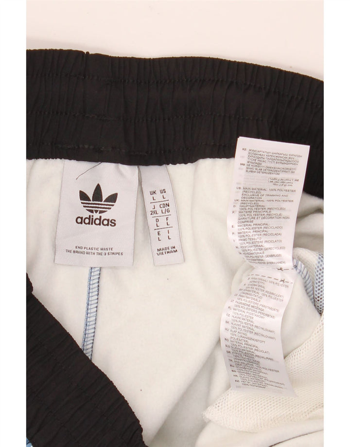 Calça corta-vento masculina Adidas Adventure grande poliéster manchado azul