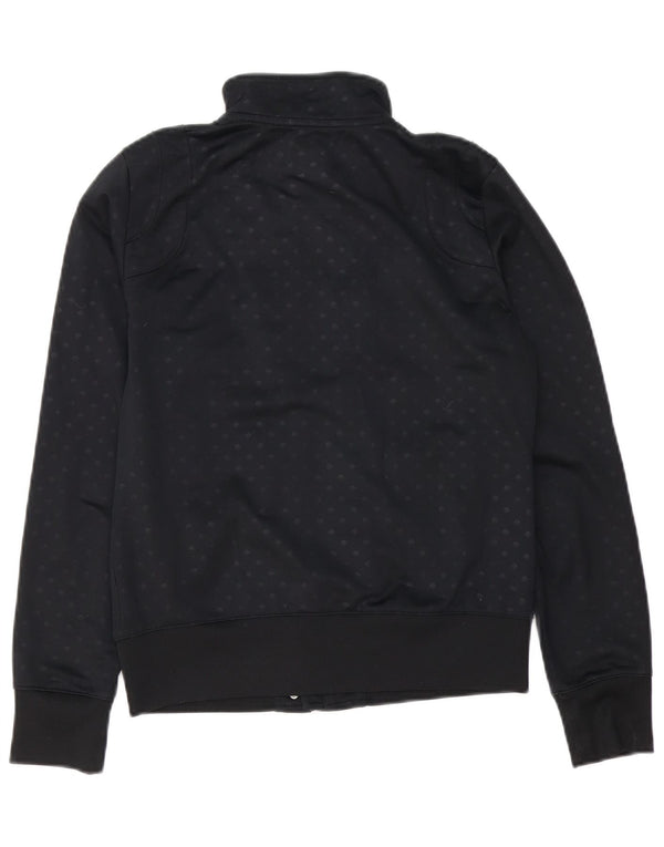 Nike Womens Tracksuit Top Jacket UK 10/12 Médio Azul Marinho Manchado