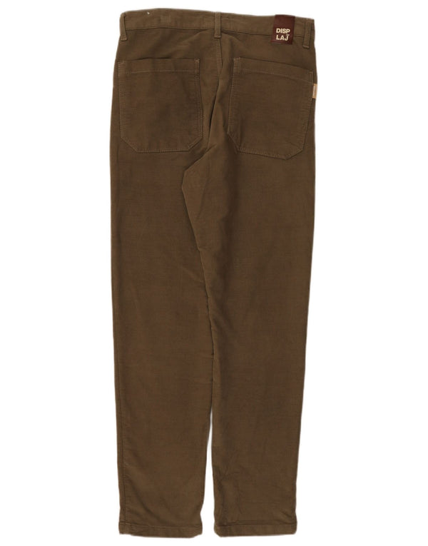 Calça casual reta masculina vintage IT 44 XS W30 L29 Algodão cáqui