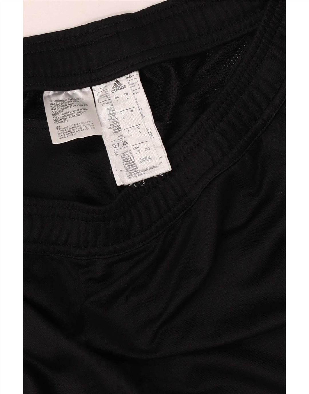 Calça de treino masculina Adidas grande poliéster preto