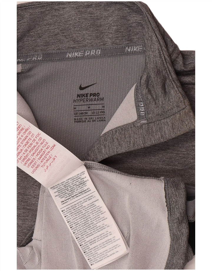 Top de moletom Nike feminino pulôver 10-11 anos cinza médio colorblock