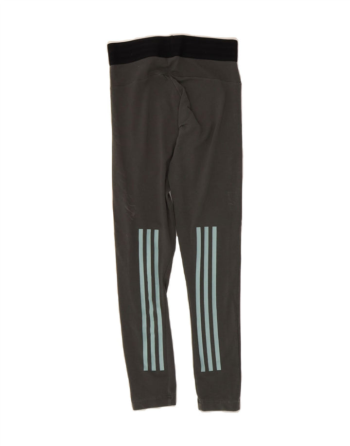 ADIDAS Womens Leggings UK 8/10 Small Grey Cotton Vintage Adidas and Second-Hand Adidas from Messina Hembry 