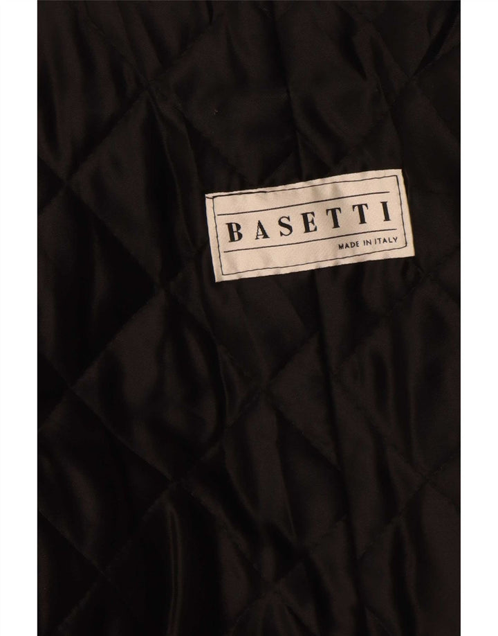 Casaco de couro feminino Basetti UK 14 médio preto