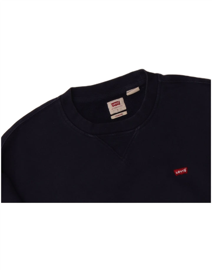 Moletom masculino LEVI'S Standard Fit grande algodão azul marinho