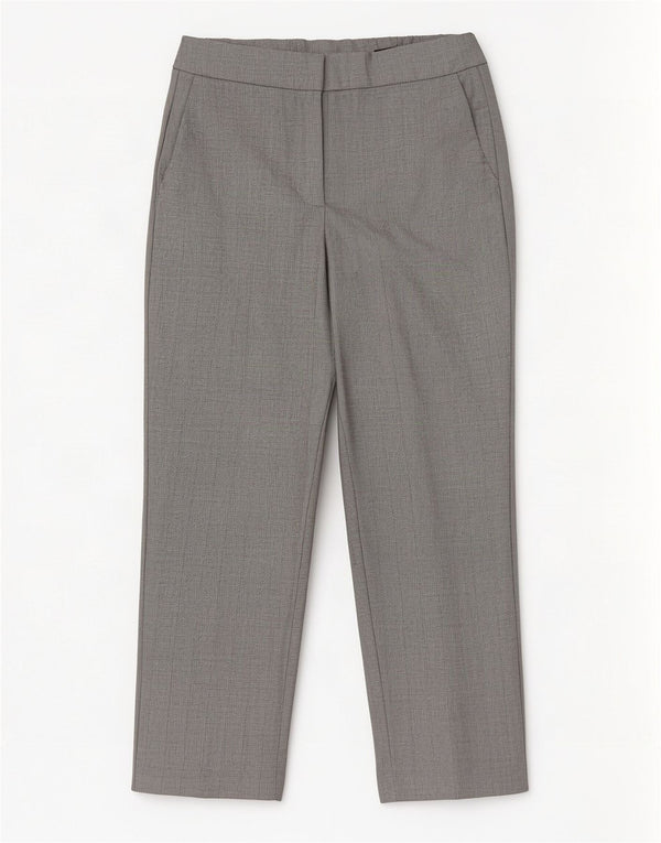 Calças cortadas femininas Marks & Spencer Reino Unido 10 pequenas W28 L23 listras cinza