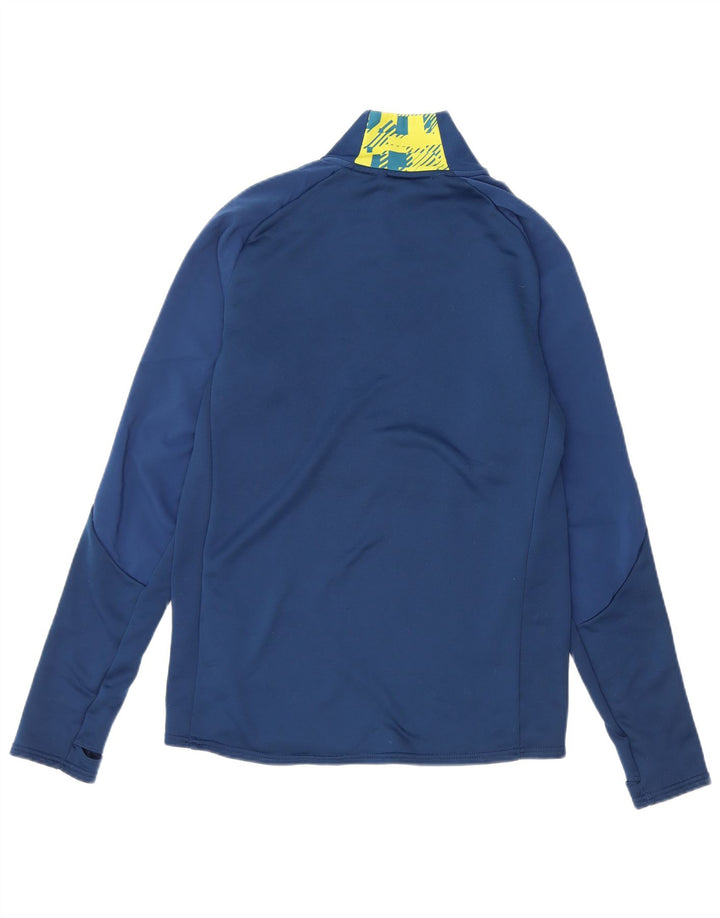 Top gráfico masculino Umbro manga comprida pequeno azul marinho