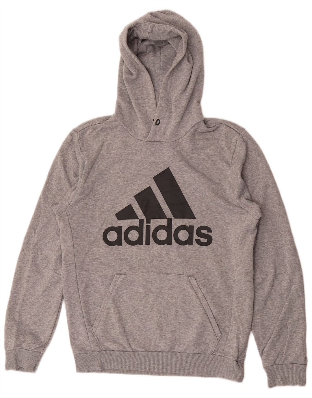 Adidas masculino gráfico moletom com capuz pequeno algodão cinza