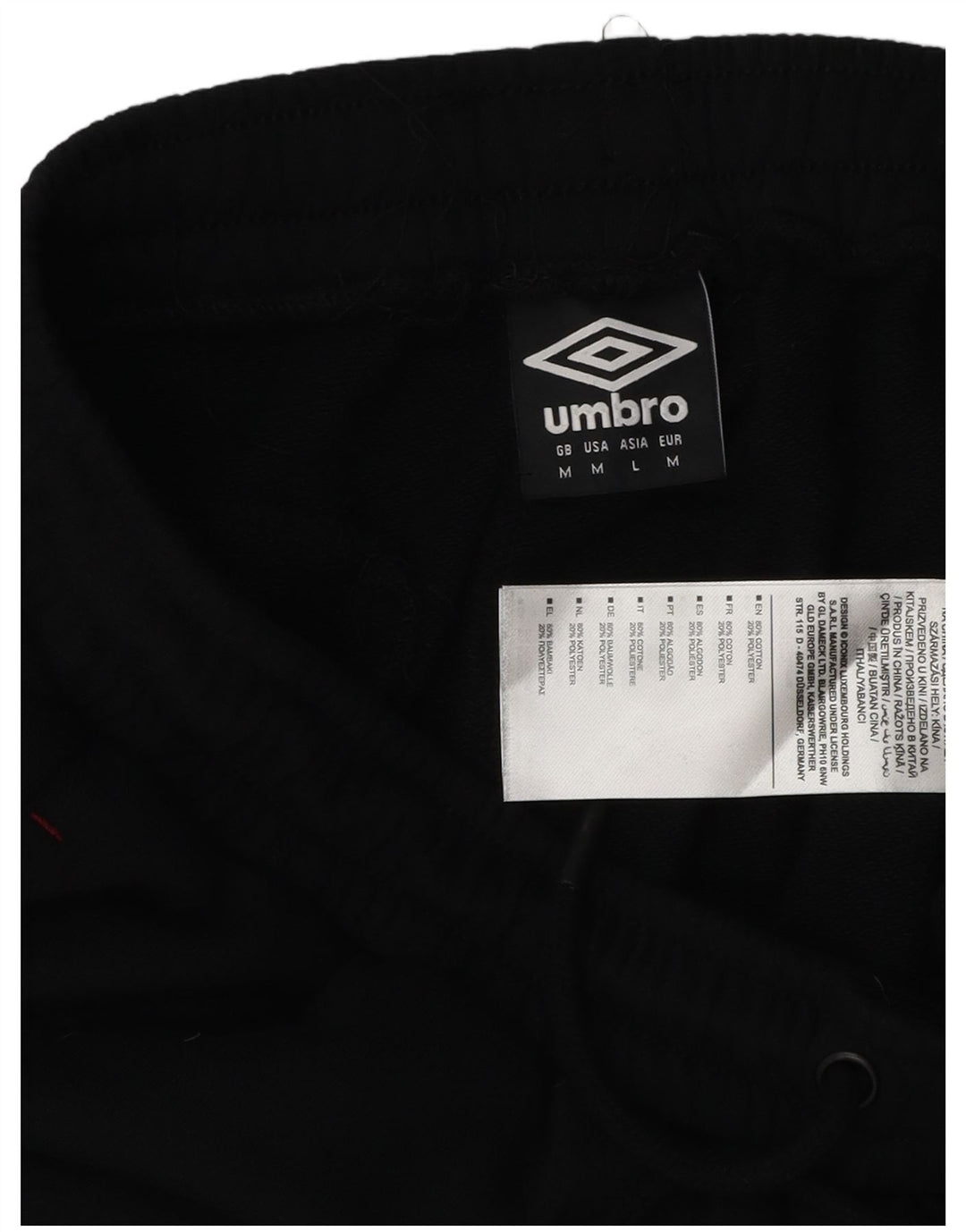 Umbro Calça de treino masculina Joggers médio preto floral algodão