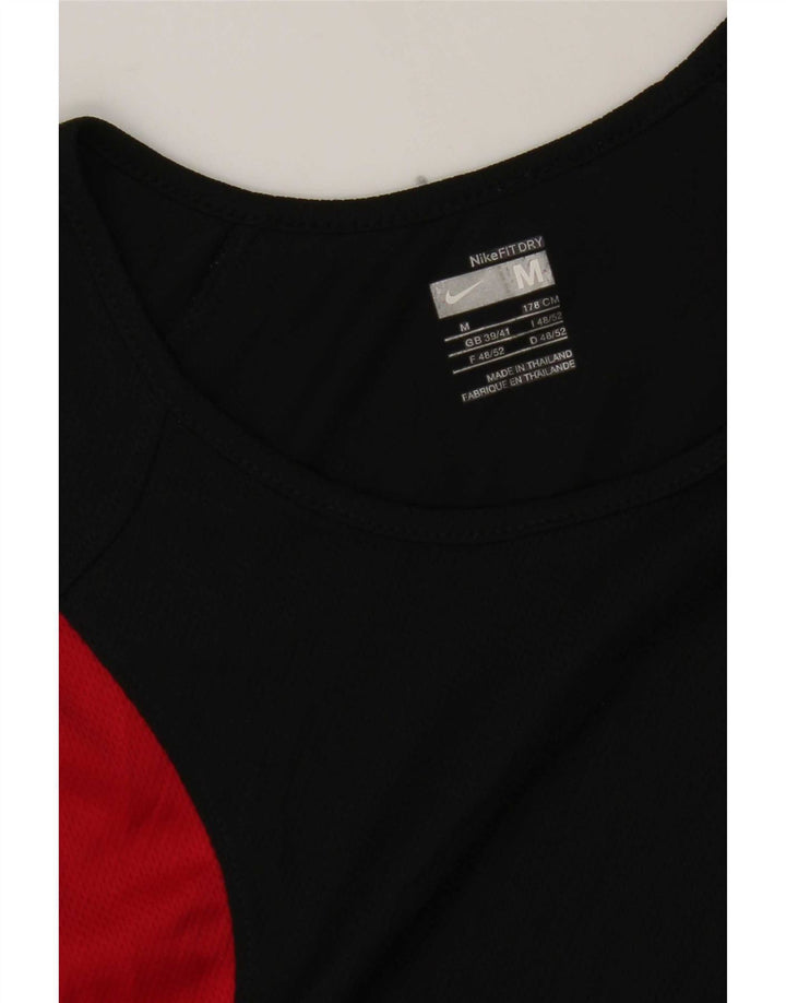 Nike masculino colete top médio preto colorblock