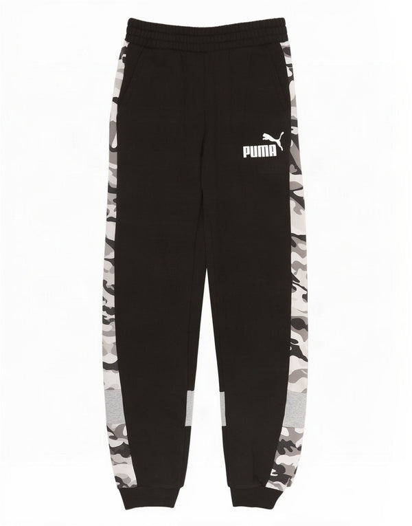 Puma masculino gráfico agasalho calças joggers pequeno preto camuflagem algodão