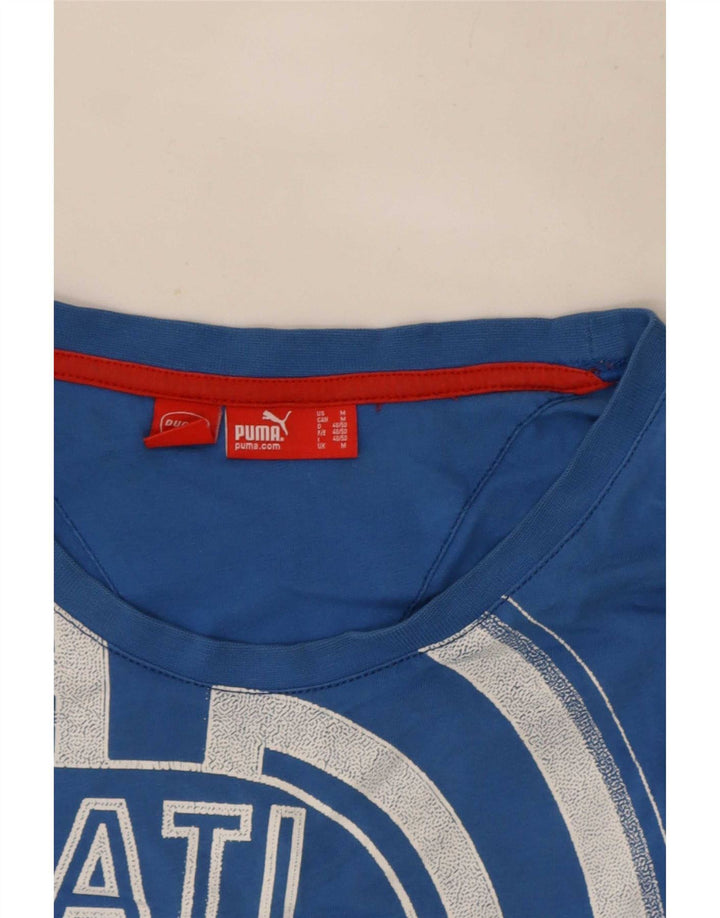 Camiseta masculina Puma Ducati Graphic Top Azul Médio