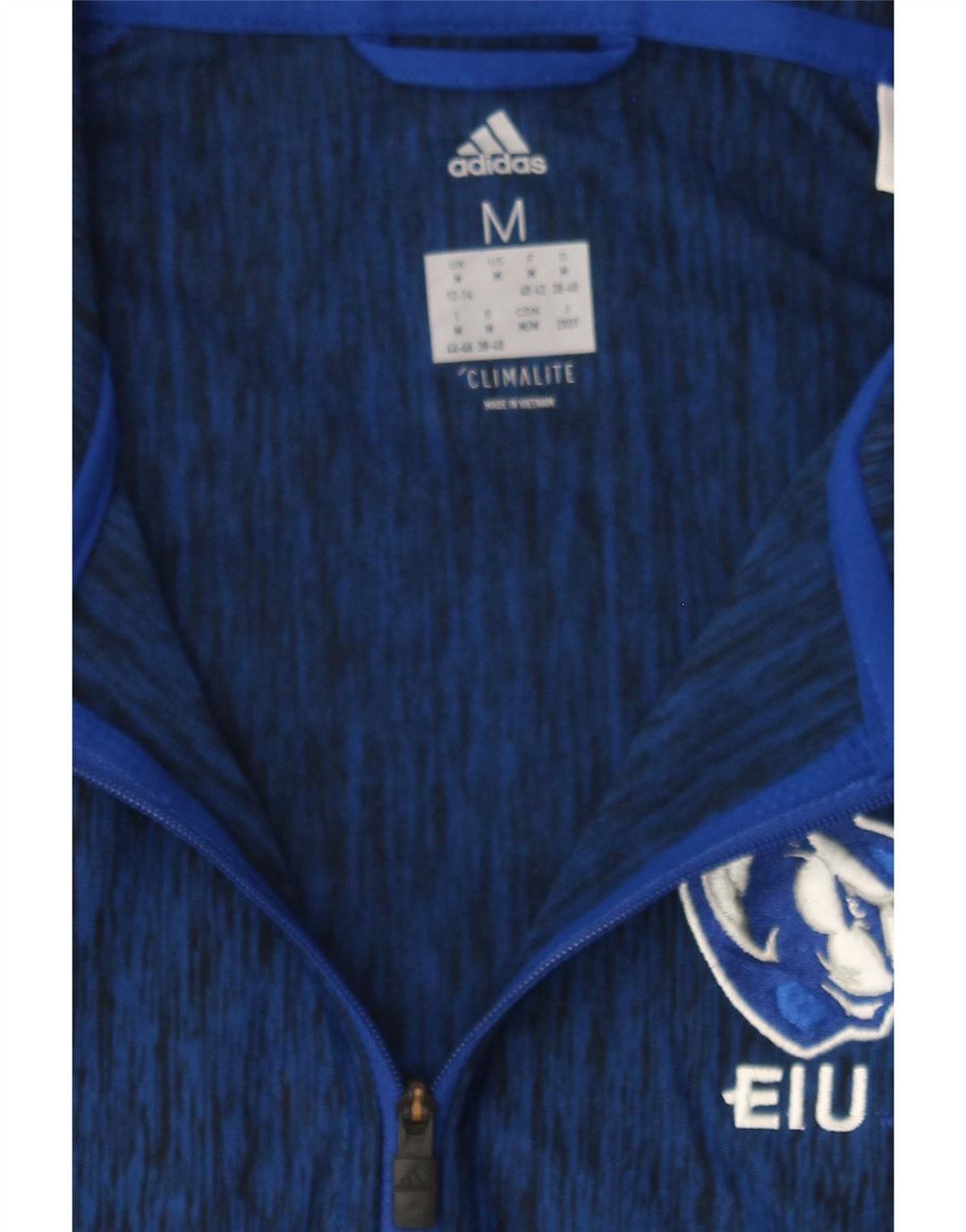 ADIDAS Womens Climalite Pullover Tracksuit Top UK 12/14 Medium Navy Blue Vintage Adidas and Second-Hand Adidas from Messina Hembry 
