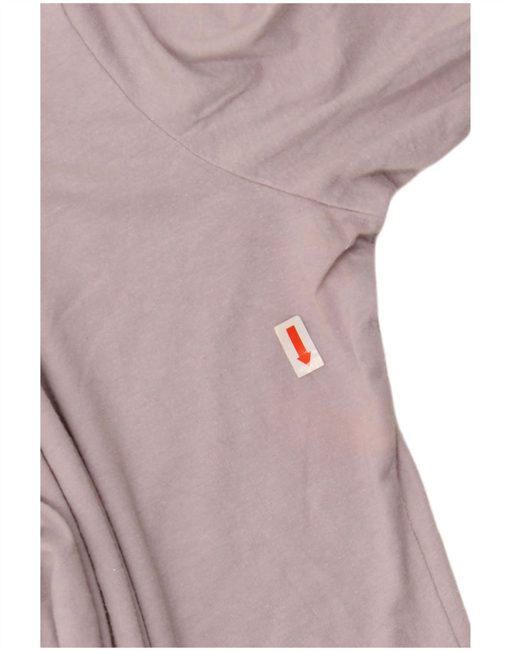 Top feminino Nautica manga comprida UK 14 algodão roxo médio