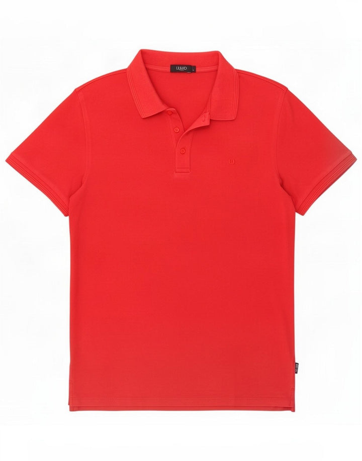 Camisa polo masculina Liu Jo grande algodão vermelho