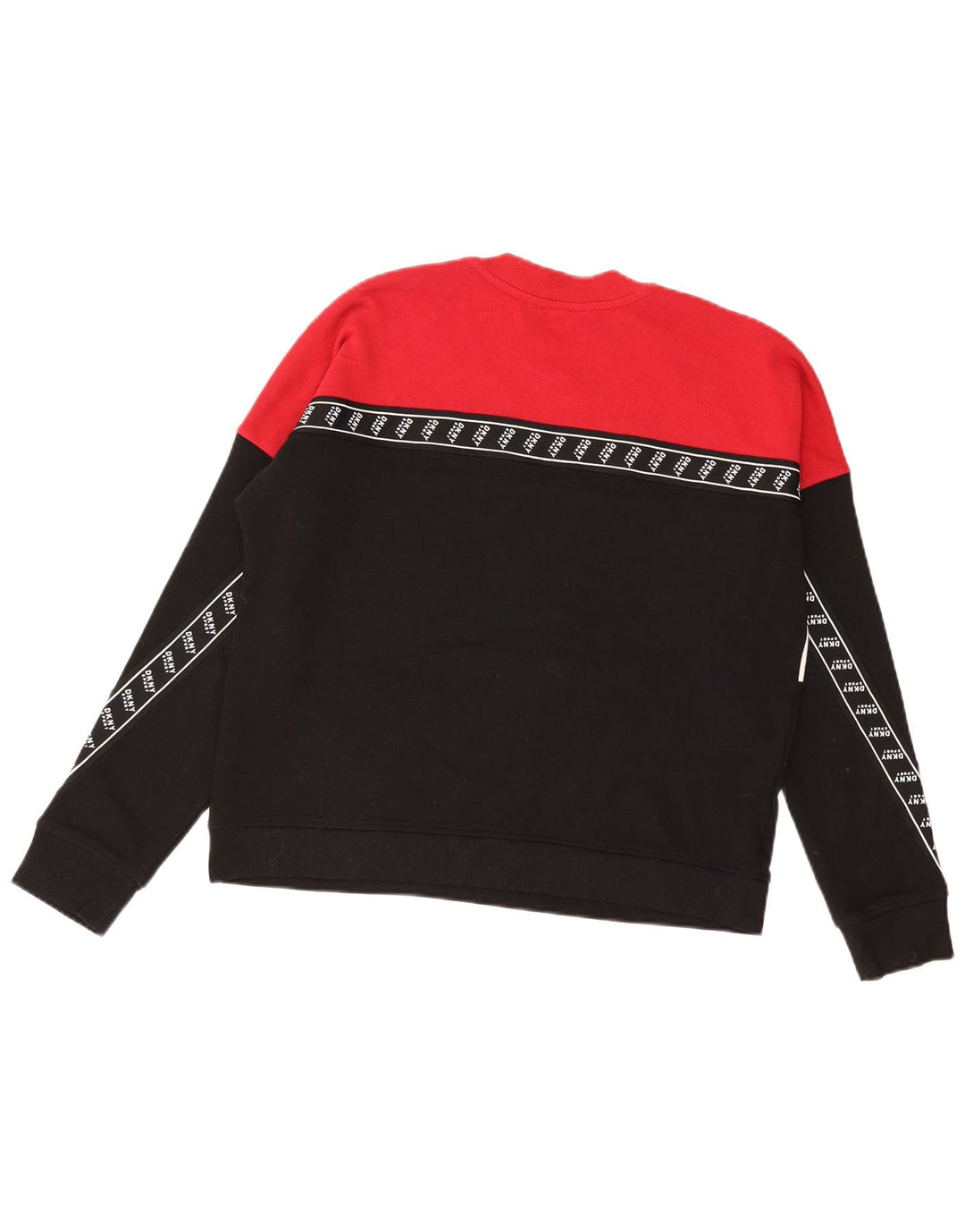 Suéter gráfico feminino Dkny UK 10 pequeno bloco colorido multicolorido