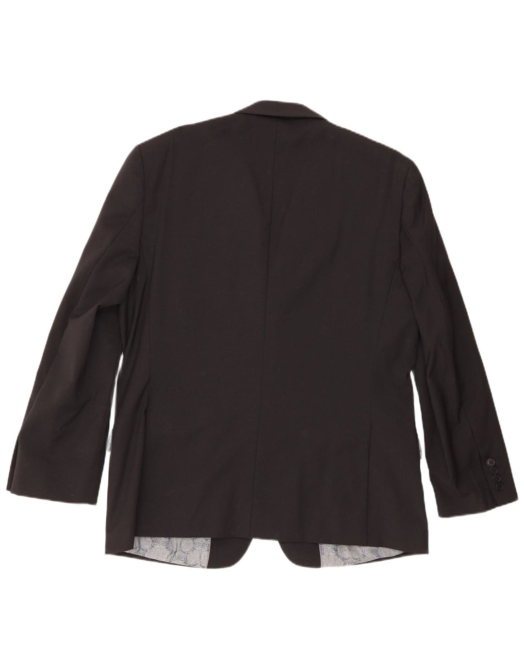 Jaqueta blazer masculina de 2 botões Ted Baker Reino Unido 42 XL lã preta