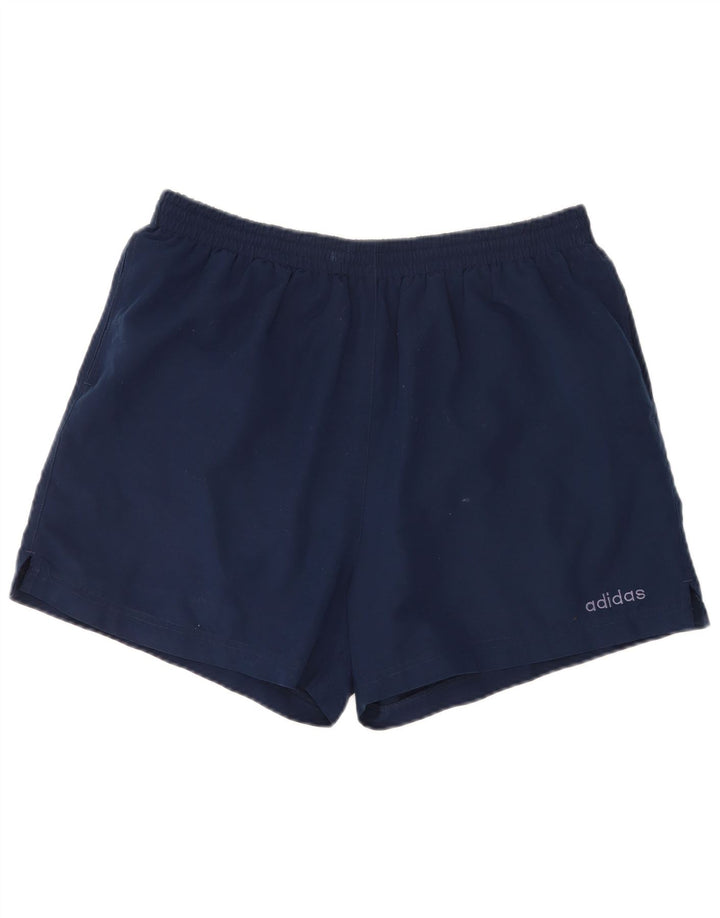 Shorts esportivos masculinos Adidas grandes poliéster azul marinho