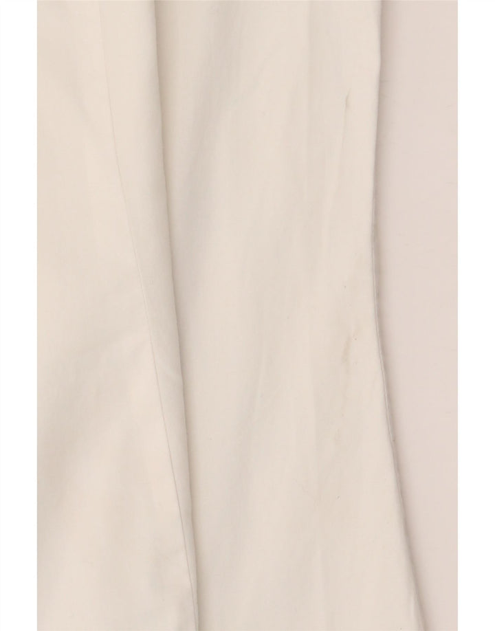 Camisa feminina de manga curta BENETTON UK 16 grande algodão branco