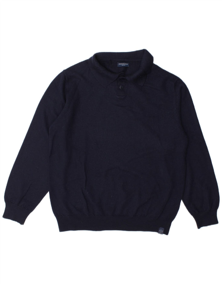 Suéter masculino North Sails com gola polo XL Lã azul marinho