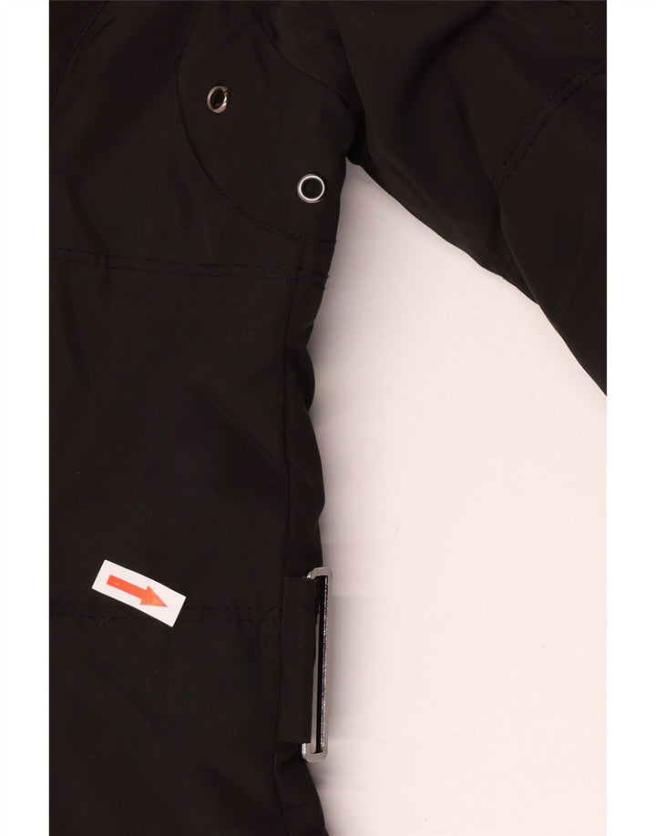 Casaco acolchoado feminino Zara UK 14 poliéster preto médio