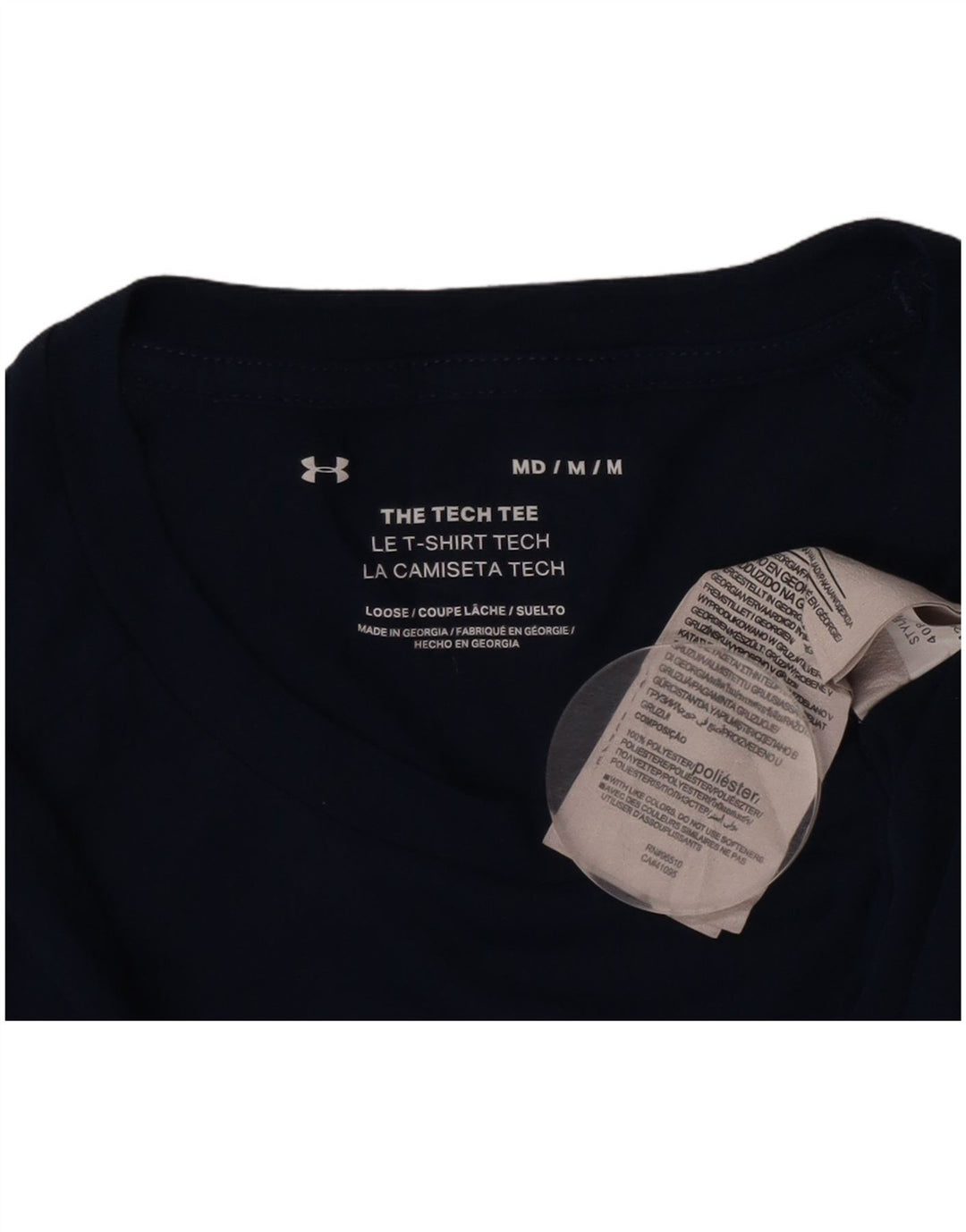 Camiseta masculina Under Armour Top médio azul marinho poliéster