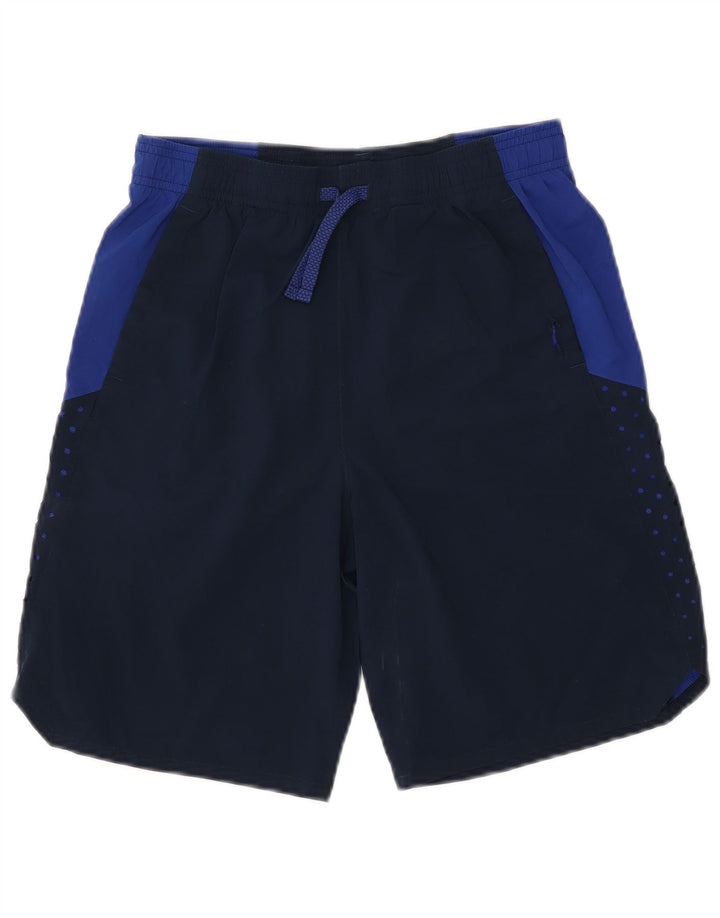 Shorts esportivos UNDER ARMOUR Boys Heat Gear 11-12 anos grandes azul marinho