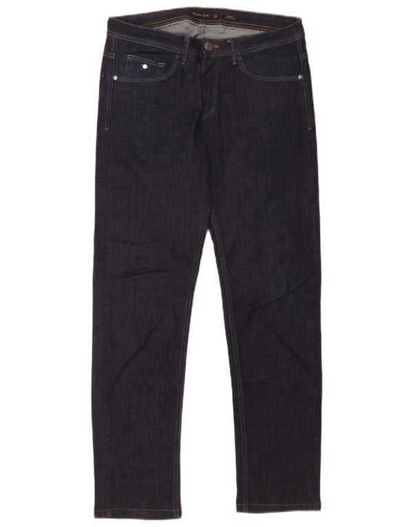 Jeans Slim Masculino Massimo Dutti EU 40 Médio W31 L30 Azul Marinho
