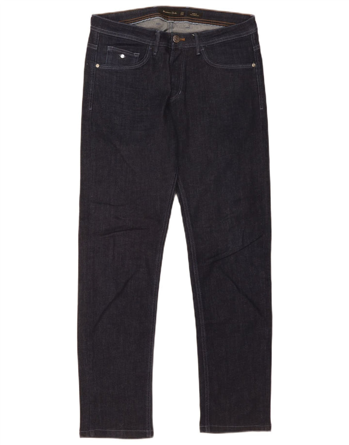 Jeans Slim Masculino Massimo Dutti EU 40 Médio W31 L30 Azul Marinho