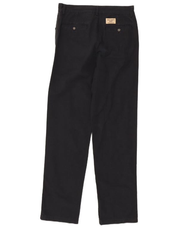 Calça Chino Rifle Mens Khakis Reta W31 L34 Algodão Preto