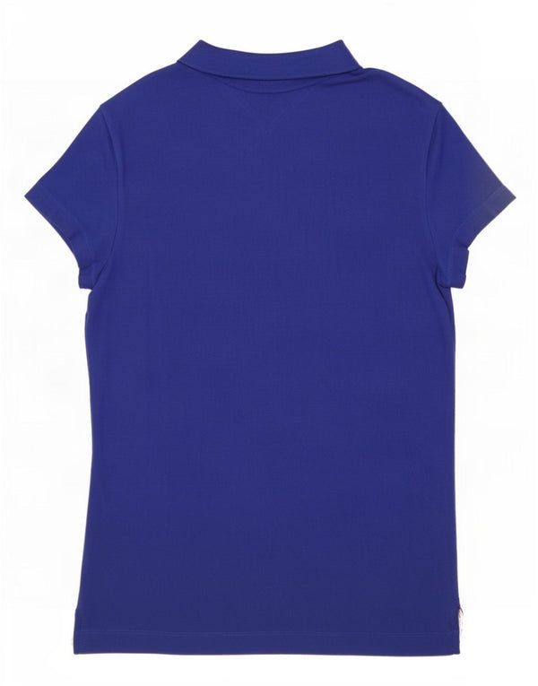 Tommy Hilfiger Womens Slim Fit Polo Shirt UK 18 XL Blue Cotton