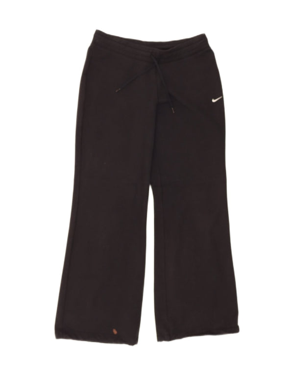 Calça de treino feminina Nike Dri Fit Flare UK 8/10 pequena de algodão preto