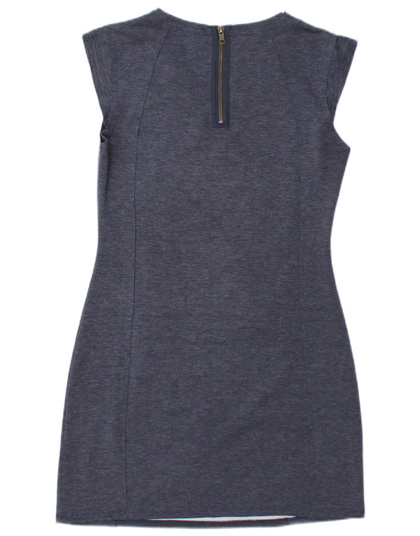 Vestido bainha feminino Desigual Reino Unido 14 azul médio geométrico