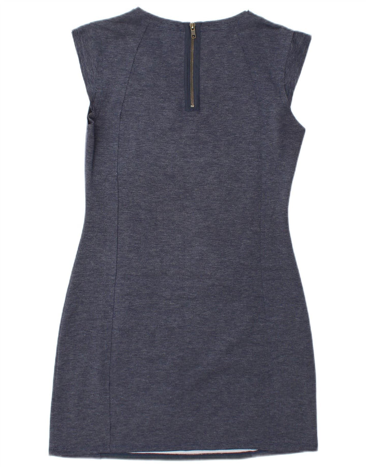Vestido bainha feminino Desigual Reino Unido 14 azul médio geométrico