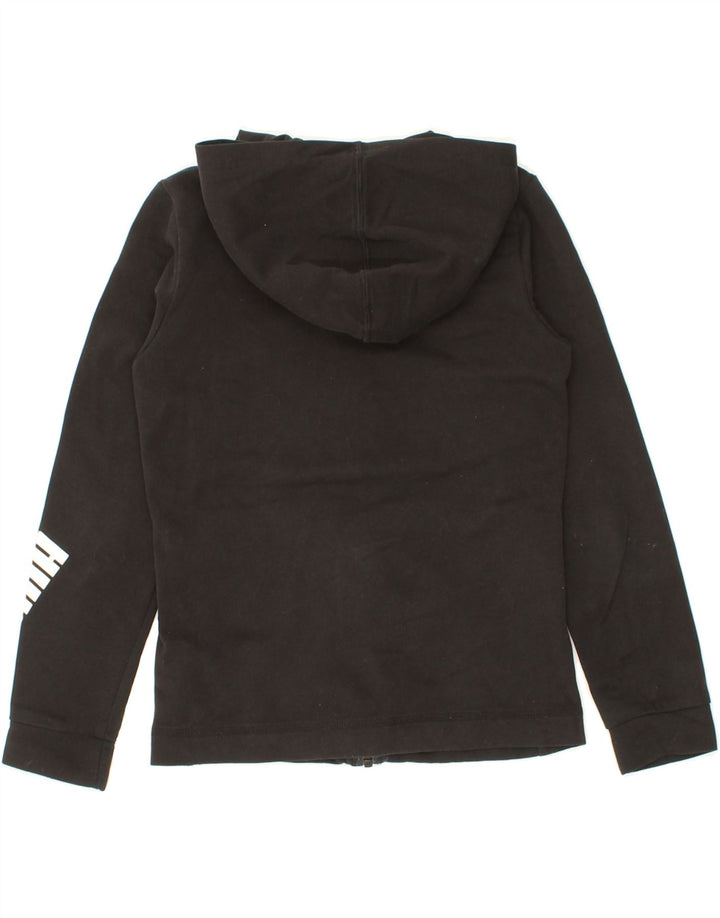 PUMA Boys Graphic Zip Hoodie Sweater 11-12 Years Large  Black Cotton Vintage Puma and Second-Hand Puma from Messina Hembry 