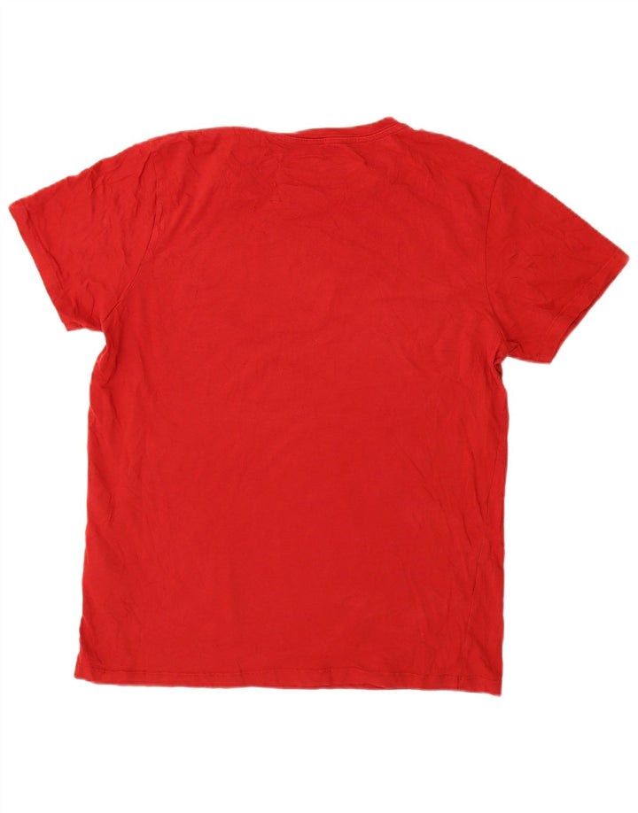 Camiseta gráfica masculina Jack & Jones grande algodão vermelho