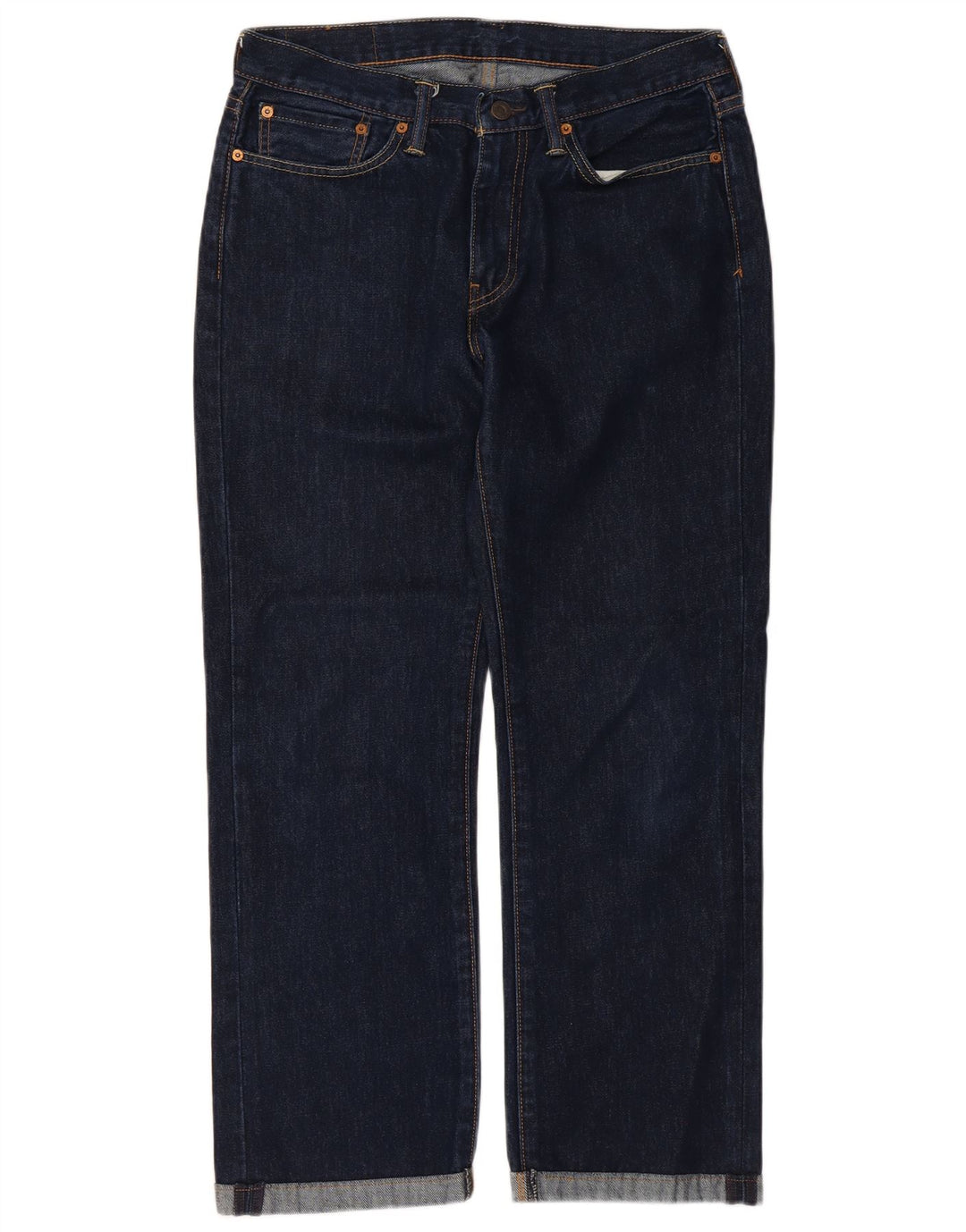 Levi's Masculino 514 Straight Jeans W32 L27 Azul Marinho Algodão