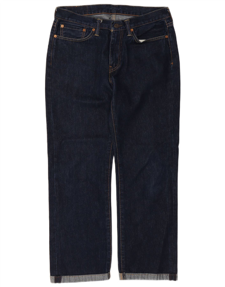 Levi's Masculino 514 Straight Jeans W32 L27 Azul Marinho Algodão