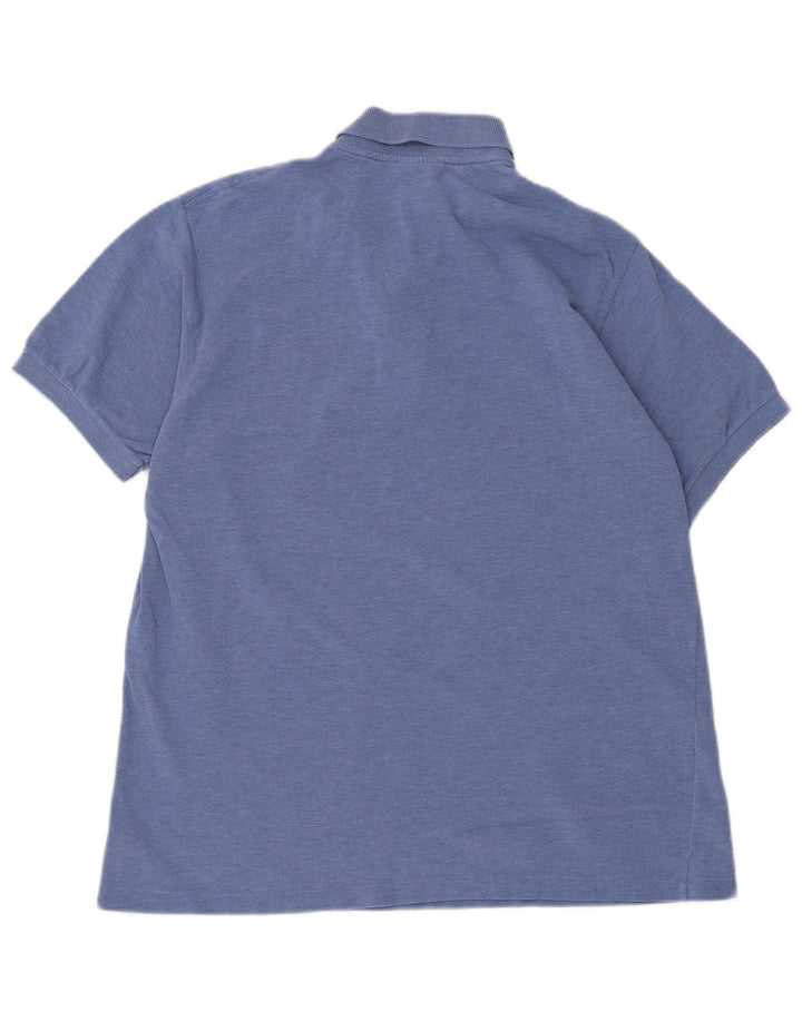 Camisa polo masculina Lacoste tamanho 5 grande algodão azul