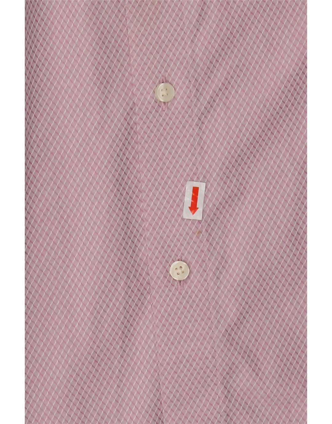 Camisa masculina Ted Baker tamanho 4 grande rosa Argyle/algodão diamante
