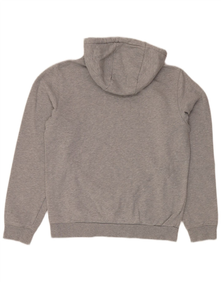 LACOSTE moletom com capuz masculino tamanho 4 algodão cinza médio