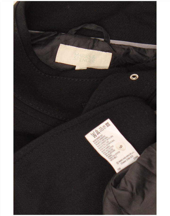 Sobretudo feminino MARKS & SPENCER UK 14 poliéster preto médio