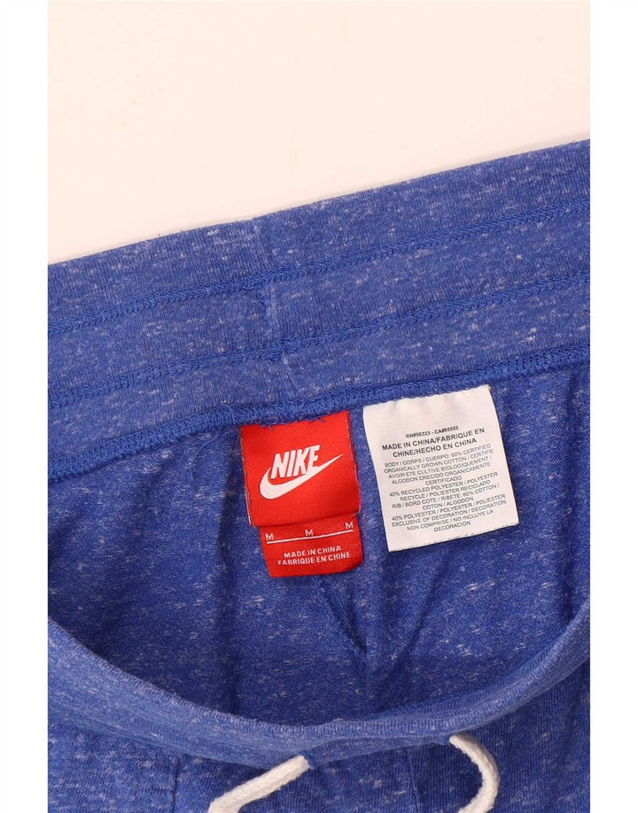 Shorts esportivos gráficos femininos Nike UK 12 poliéster manchado azul médio