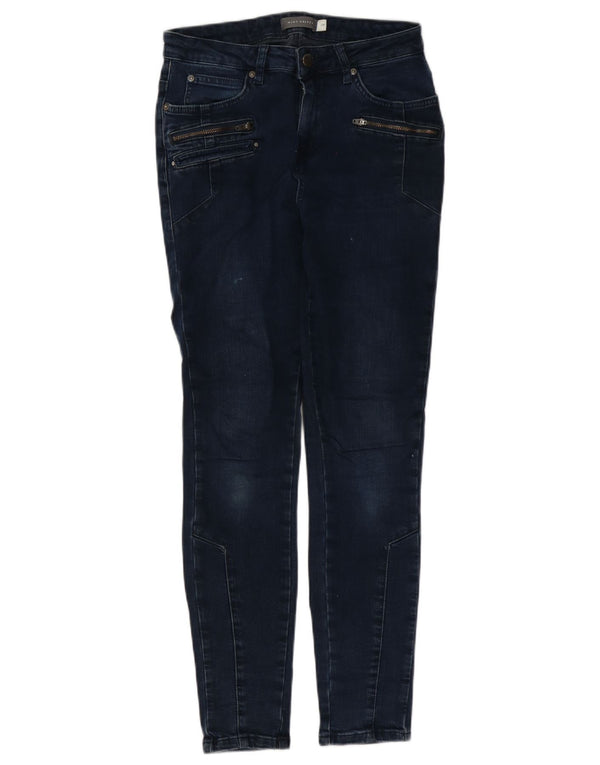 Calça jeans skinny feminina MINT VELVET UK 10 pequena W29 L29 algodão azul marinho