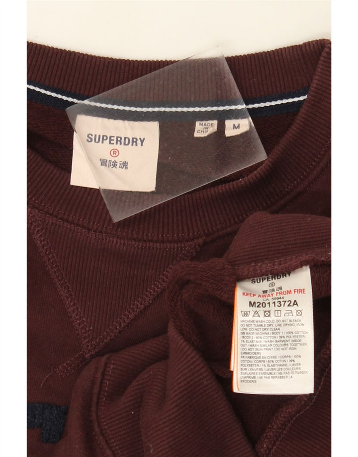 Superdry moletom gráfico masculino jumper médio marrom algodão