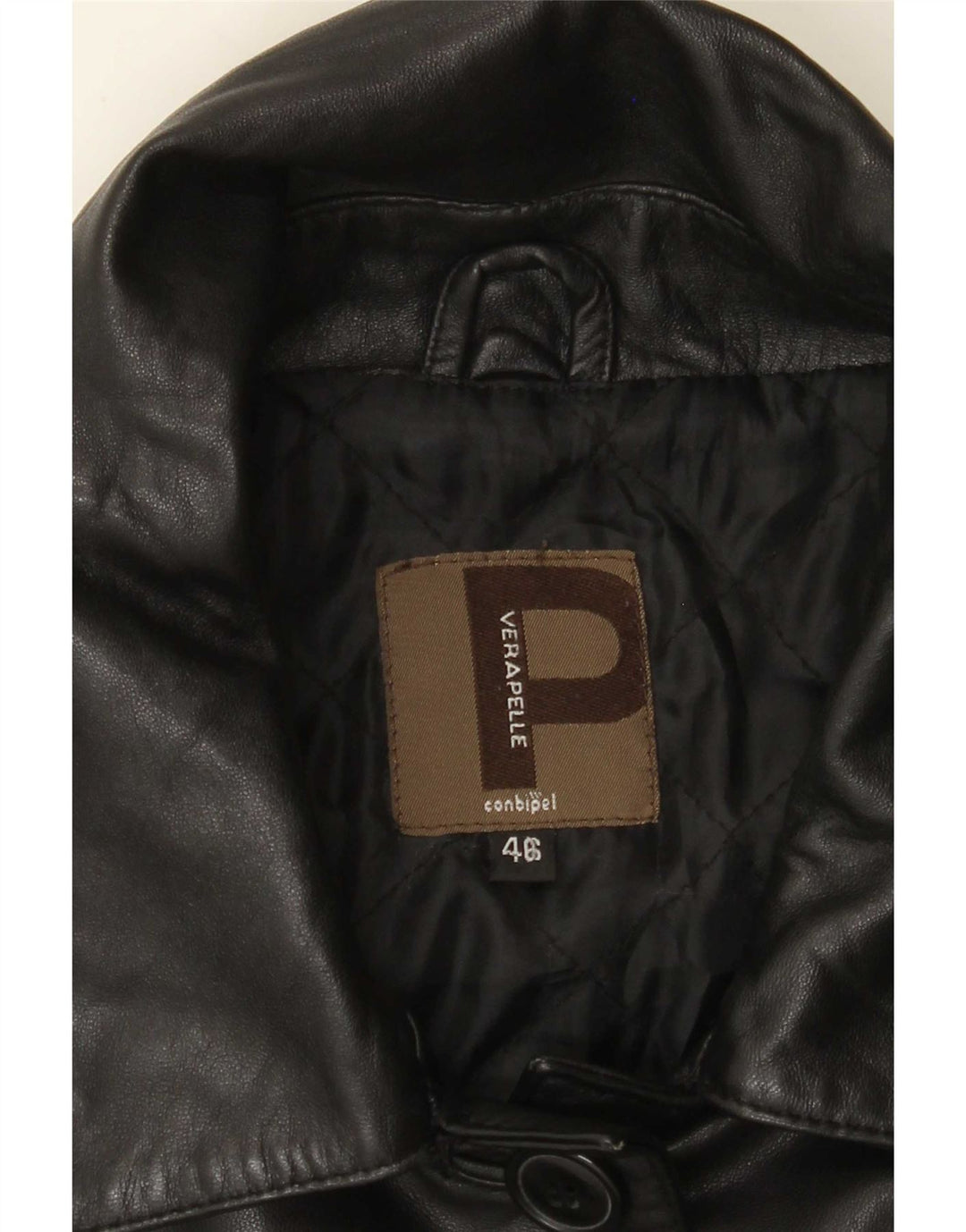 Casaco de couro feminino Conbipel IT 46 grande preto