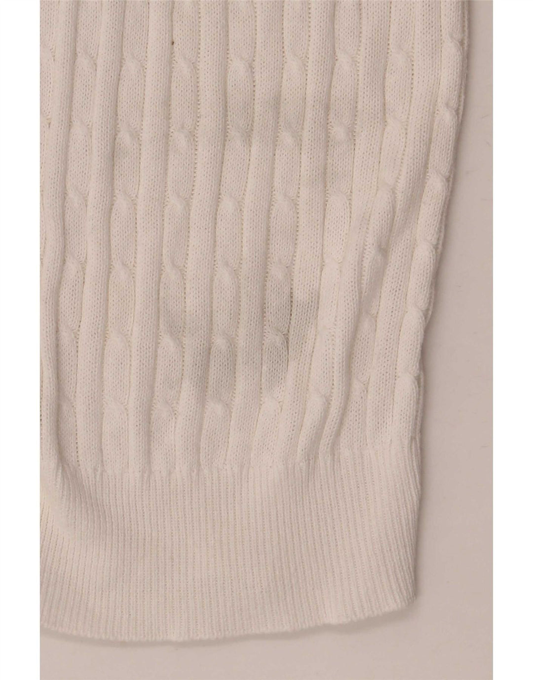 Suéter cardigã feminino Zara Reino Unido 12 algodão branco médio