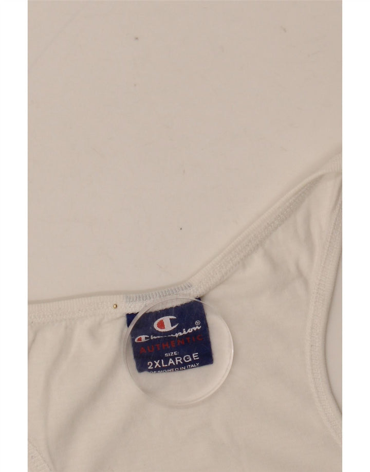 CHAMPION Top feminino com colete gráfico UK 20 2XL branco